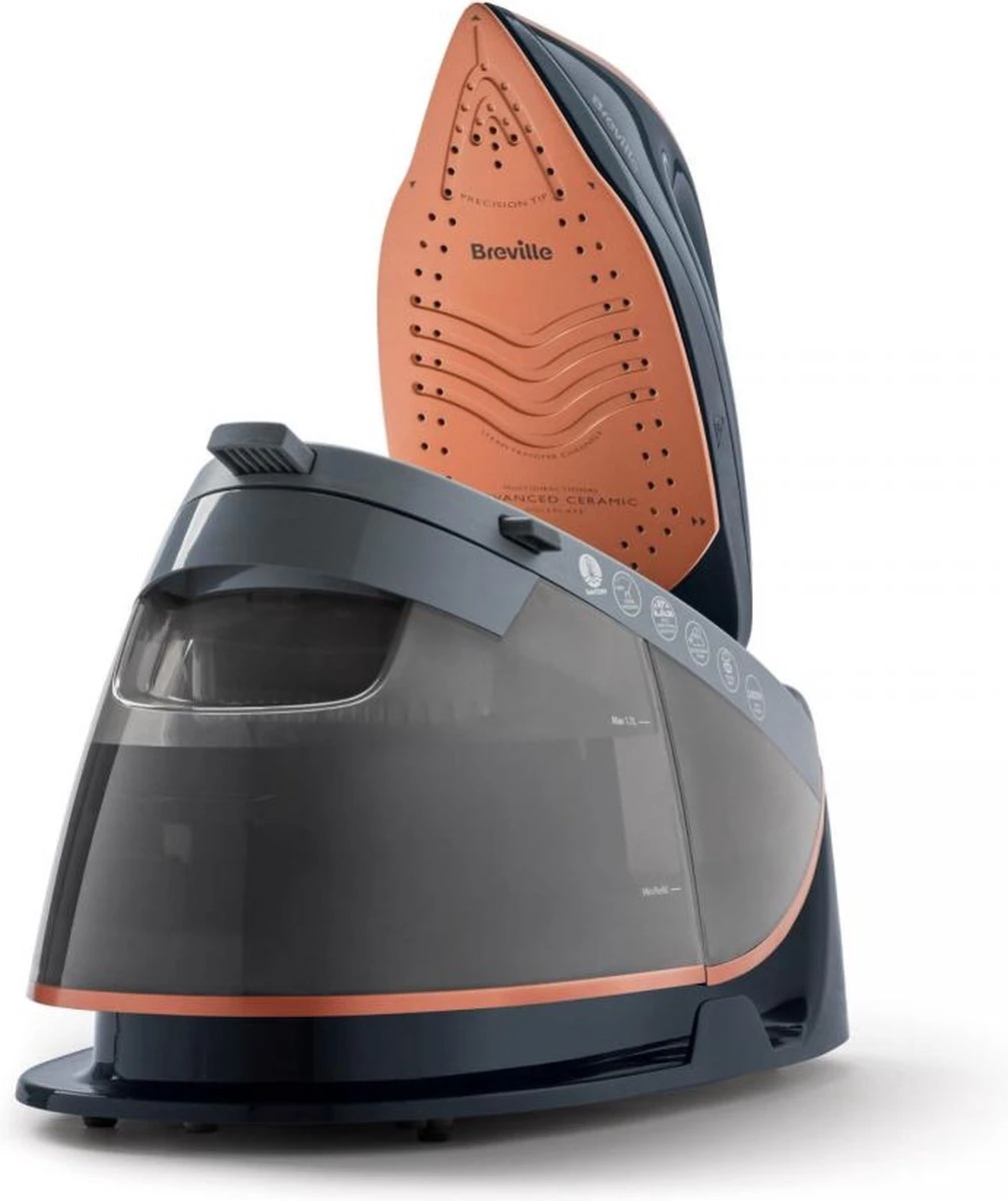 Breville Stoomstrijkijzer Met Stoomgenerator - Iron - Keramische Zoolplaat - Uitneembaar Waterreservoir