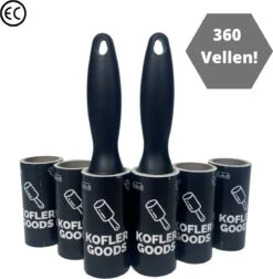 Koflergoods - Kledingroller - Kleefroller - Set Van 6 Stuks - Plakroller - Stofroller - Pluisroller - Haren Opruimen - Stof Verwijderen