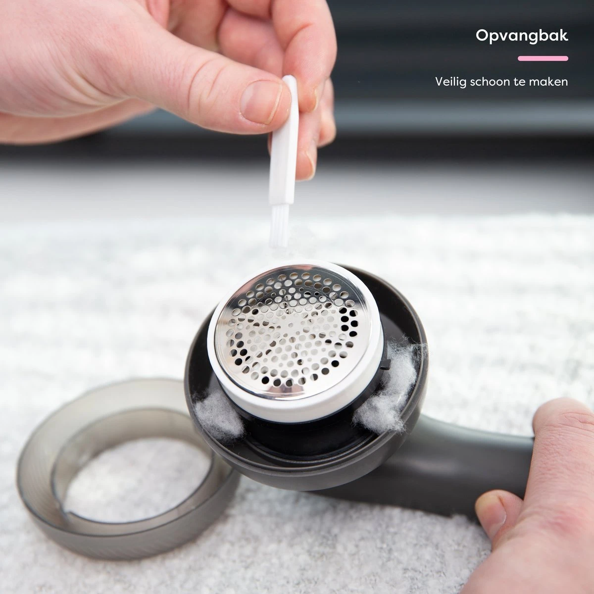 Fineza Pluizenverwijderaar – Electrisch – Ontpluizer – Ontpiller – Draadloos – Antraciet - Image 4