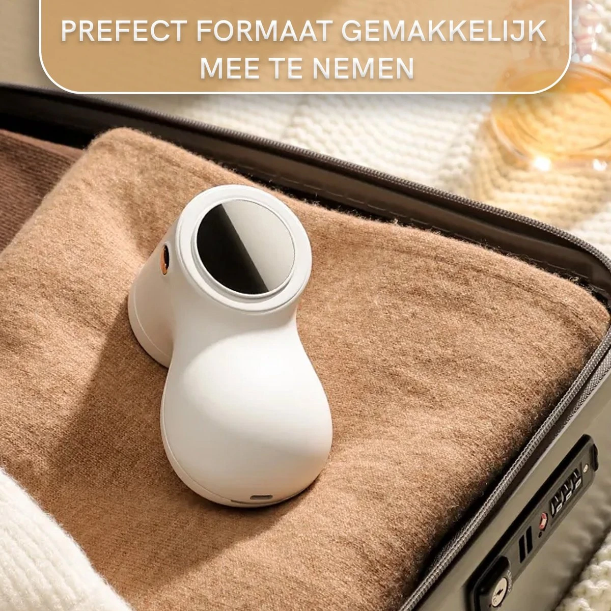 Undicat Pluizenverwijderaar – Oplaadbaar-Draadloss- Extra Borstelset– Kledingontpluizer – Sterk Zuigsysteem – Pluisverwijderaar -Wit– Draagbare Lint Remover– Digitale Power Scherm-3 Standen- - Image 8