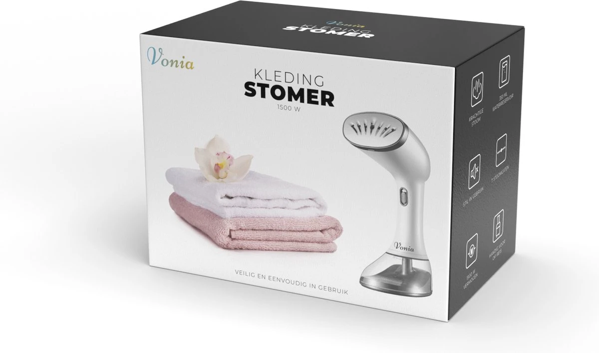 Vonia Kledingstomer - Handstomer - Stoomreiniger Kleding - Stoomapparaat Kleding – 350ML - Wit - Image 11