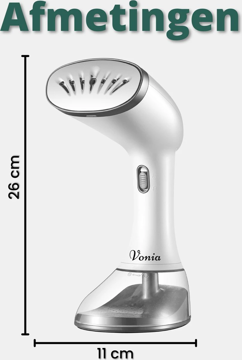Vonia Kledingstomer - Handstomer - Stoomreiniger Kleding - Stoomapparaat Kleding – 350ML - Wit - Image 8